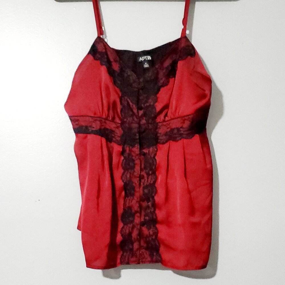 Y2K Babydoll Lace Camisole Slip Top Vintage Fairy Whimsigoth  Apt.9 Size M